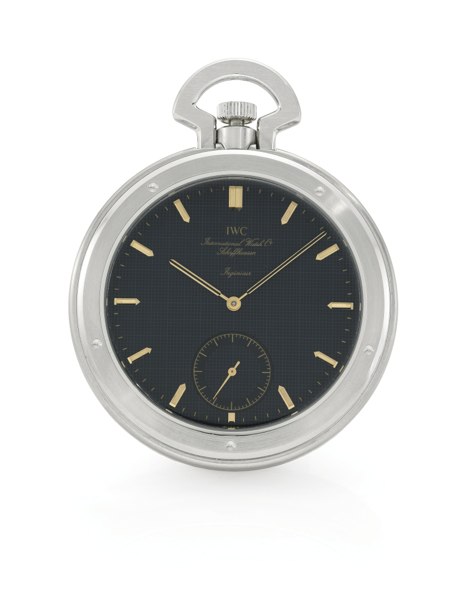 International Watch Co. A RARE STAINLESS STEEL OPEN-FACED ANTI-MAGNETIC WATCH REF 5215 CASE 2359341 INGENIEUR CIRCA 1990