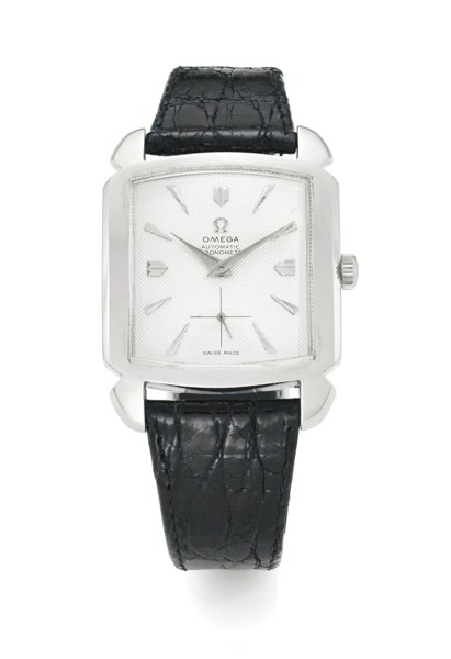 Omega A RARE STAINLESS STEEL SQUARE AUTOMATIC WRISTWATCH REF CK 3950 MVT 12188336 CHRONOMETER MADE IN 1953