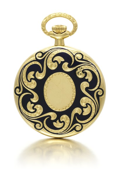 Patek Philippe A FINE 18K YELLOW GOLD AND ENAMEL POCKET WATCH REF 917/20 CASE 2816381 MVT 1335079 CIRCA 1982