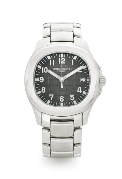 Patek Philippe A FINE STAINLESS STEEL CUSHION-SHAPED CENTRE SECONDS AUTOMATIC WRISTWATCH WITH DATE AND BRACELET REF 5167A MVT 5521189 CASE 4710268 AQUANAUT CIRCA 2010