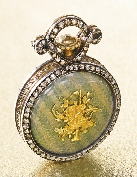 Boucheron A YELLOW GOLD, ENAMEL AND DIAMOND-SET WATCH CIRCA 1890