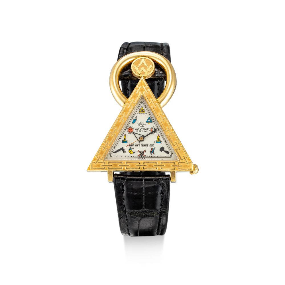 WALTHAM | A YELLOW GOLD WRISTWATCH, CIRCA 1980 | 黃金腕錶，約1980年製