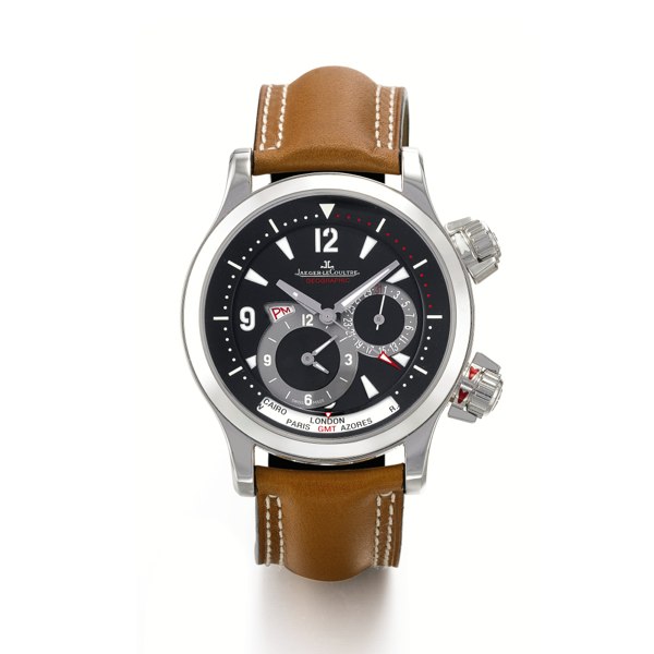 Jaeger-LeCoultre A STAINLESS STEEL AUTOMATIC CENTRE SECONDS WORLD TIME WRISTWATCH WITH DATE CIRCA 2003 MASTER COMPRESSOR GEOGRAPHIC NO 0510