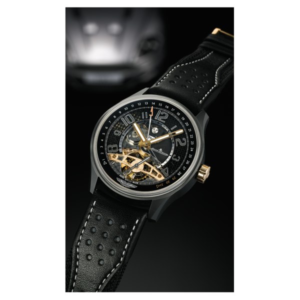 Jaeger-LeCoultre A LIMITED EDITION CERAMIC AND PINK GOLD AUTOMATIC DUAL TIME ZONE TOURBILLON WRISTWATCH WITH DATE MADE IN 2009 AMVOX 3 TOURBILLON GMT NO 151/300