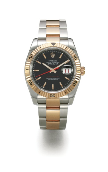 Rolex A STAINLESS STEEL AND 18K PINK GOLD AUTOMATIC WRISTWATCH WITH DATE AND BRACELET REF 116261 CASE F535378 DATEJUST TURN-O-GRAPH CIRCA 2004