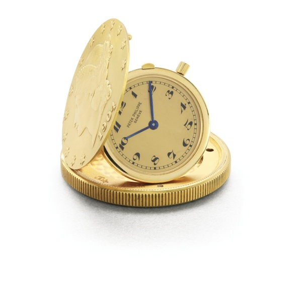 Patek Philippe AN 18K YELLOW GOLD $20 COIN WATCH REF 803 MVT 861168 CASE 511351 MADE IN 1950