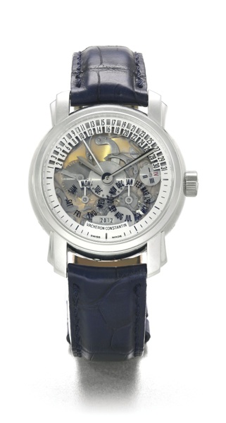 Vacheron Constantin A FINE PLATINUM AUTOMATIC SKELETONISED PERPETUAL CALENDAR WRISTWATCH WITH RETROGRADE DATE AND DIGITAL YEAR DISPLAY REF 47032 CASE 1147143 MVT 976966 MALTE CIRCA 2010