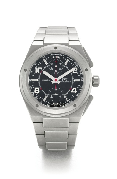 International Watch Co. A TITANIUM AUTOMATIC CHRONOGRAPH WRISTWATCH WITH REGISTERS AND BRACELET REF 372503 NO 3141330 INGENIEUR MERCEDES-AMG CIRCA 2009