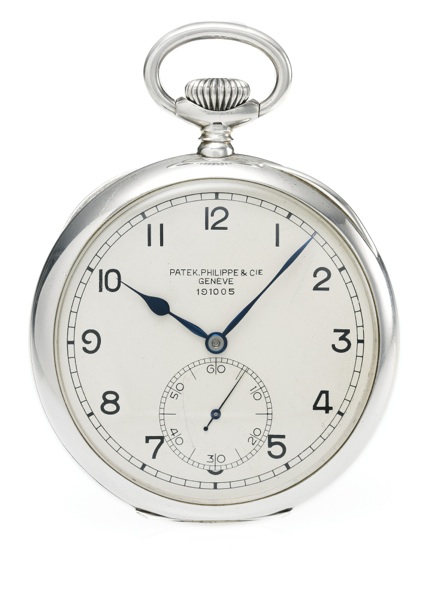 Patek Philippe & Co. A SILVER OPEN-FACED KEYLESS DECK WATCH REF 738 MVT 191005 CASE 625941 MADE IN 1921