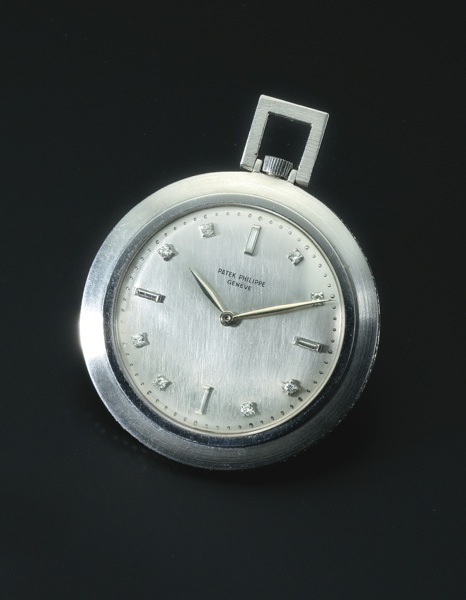 Patek Philippe A FINE PLATINUM AND DIAMOND-SET OPEN-FACED WATCH 1953 REF 613PHB MVT 959833 CASE 660154