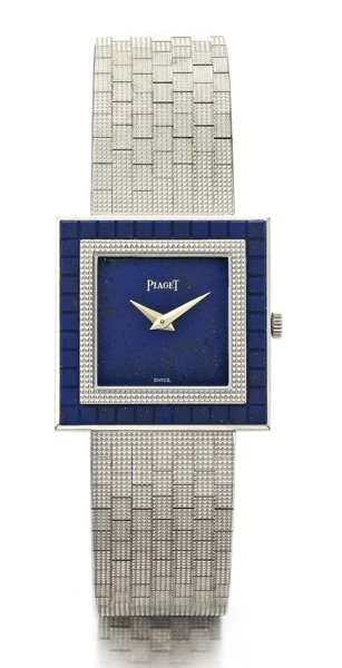 Piaget A FINE LADY'S 18K WHITE GOLD AND LAPIS LAZULI-SET WRISTWATCH WITH BRACELET 1968 REF 9200 C4 NO 158394