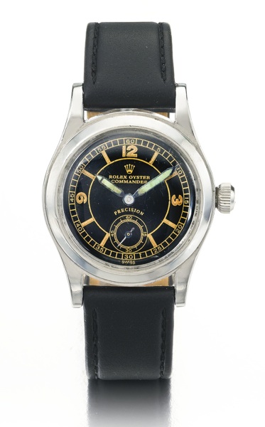 Rolex A RARE STAINLESS STEEL WRISTWATCH WITH SUBSIDIARY SECONDS CIRCA 1937 REF 3130 OYSTER COMMANDER CASE 104789