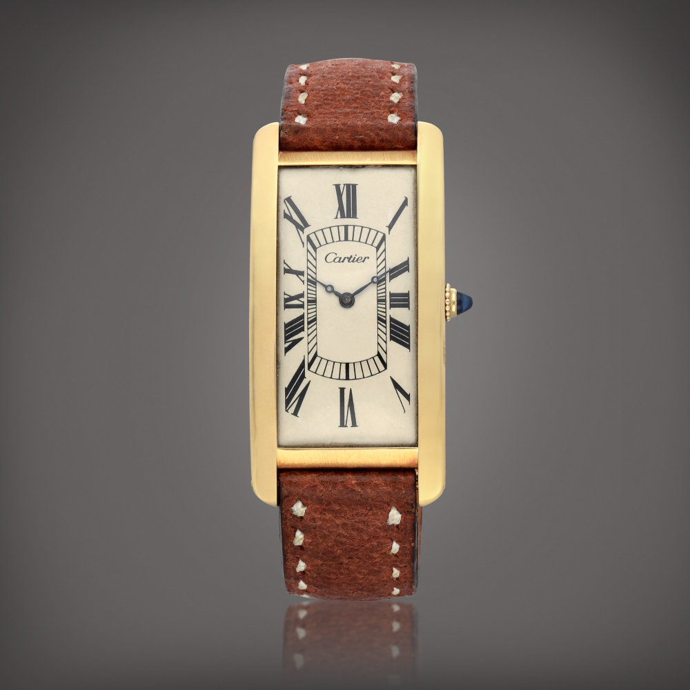 Grande Tank Cintre A yellow gold wristwatch Circa 1940    Grande Tank Cintre  1940