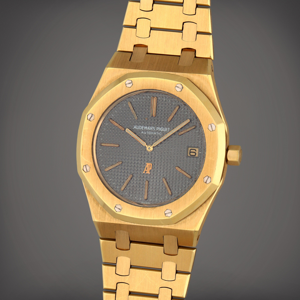 Royal Oak Jumbo Reference 5402BA  A yellow gold wristwatch with date and bracelet  Circa 1978    Royal Oak Jumbo 5402BA  1978