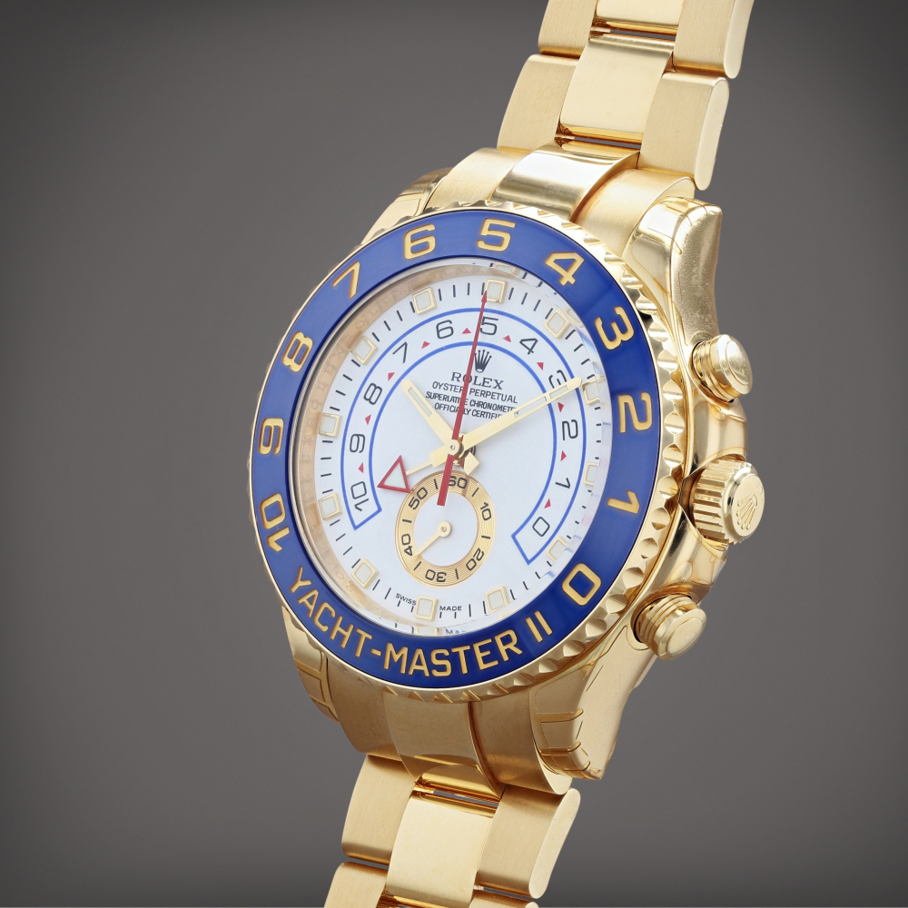Yacht-Master II, reference 116688 A yellow gold regatta chronograph wristwatch with bracelet Circa 2007