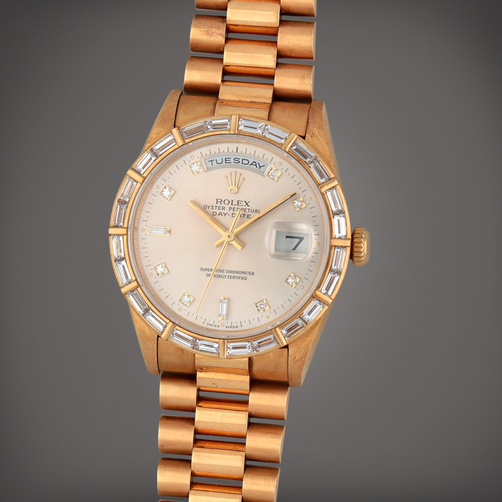 Day-Date 'Khanjar', Reference 18368 | A yellow gold and diamond-set wristwatch with day, date and bracelet | Circa 1988