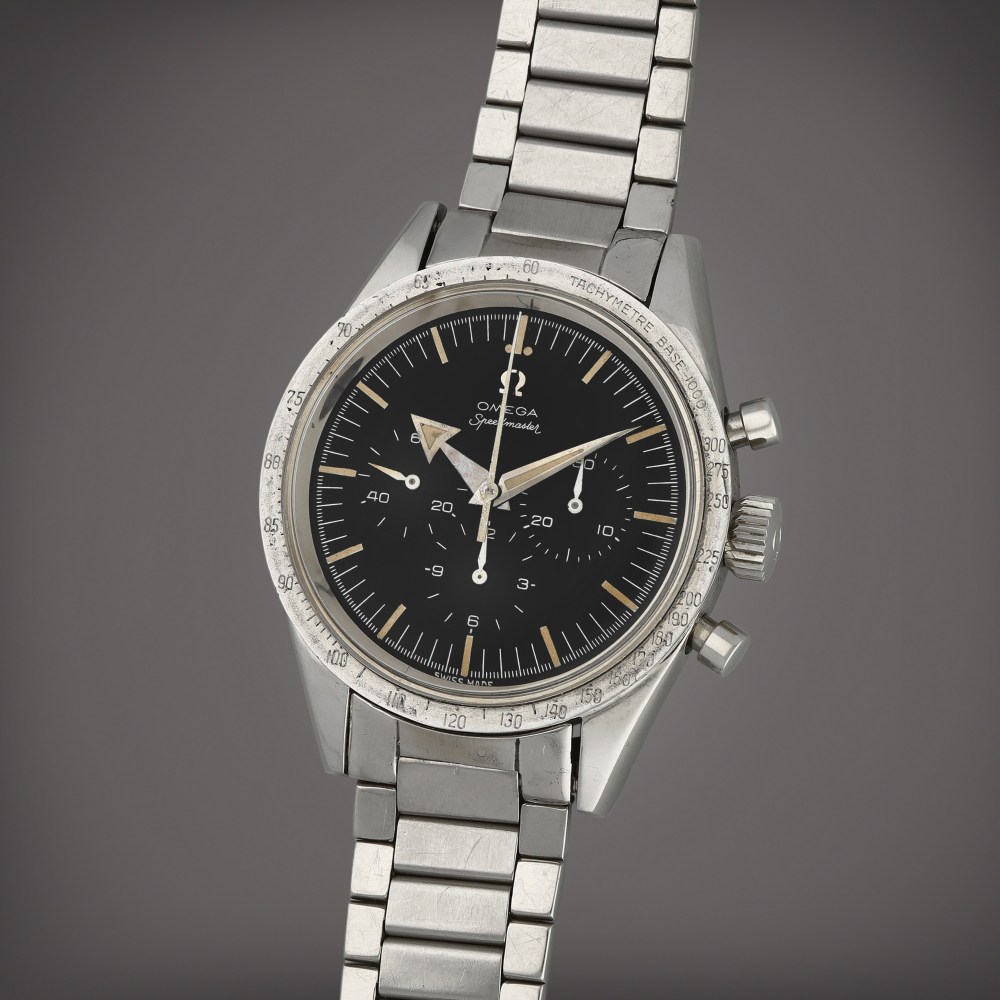 Omega

Speedmaster 'Broad Arrow', Reference 2915-2 | A stainless steel chronograph wristwatch with bracelet | Made in 1959
