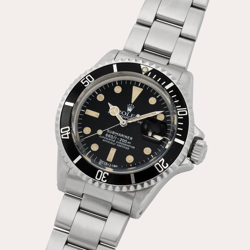Rolex Submariner, Reference 1680 | A stainless steel wristwatch with date and bracelet | Circa 1971