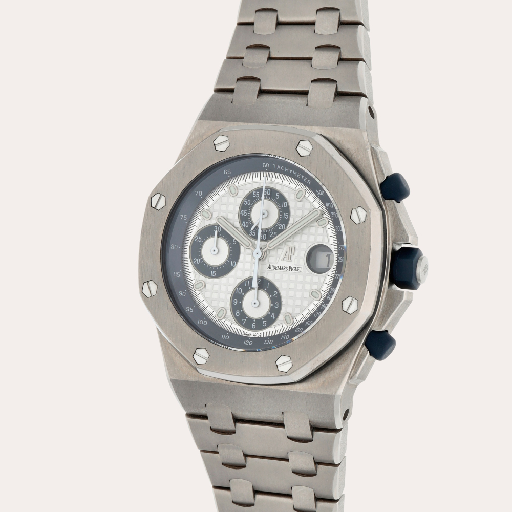 Audemars Piguet Royal Oak Offshore, Reference 25721TI | A titanium chronograph wristwatch with date and bracelet | Circa 2004