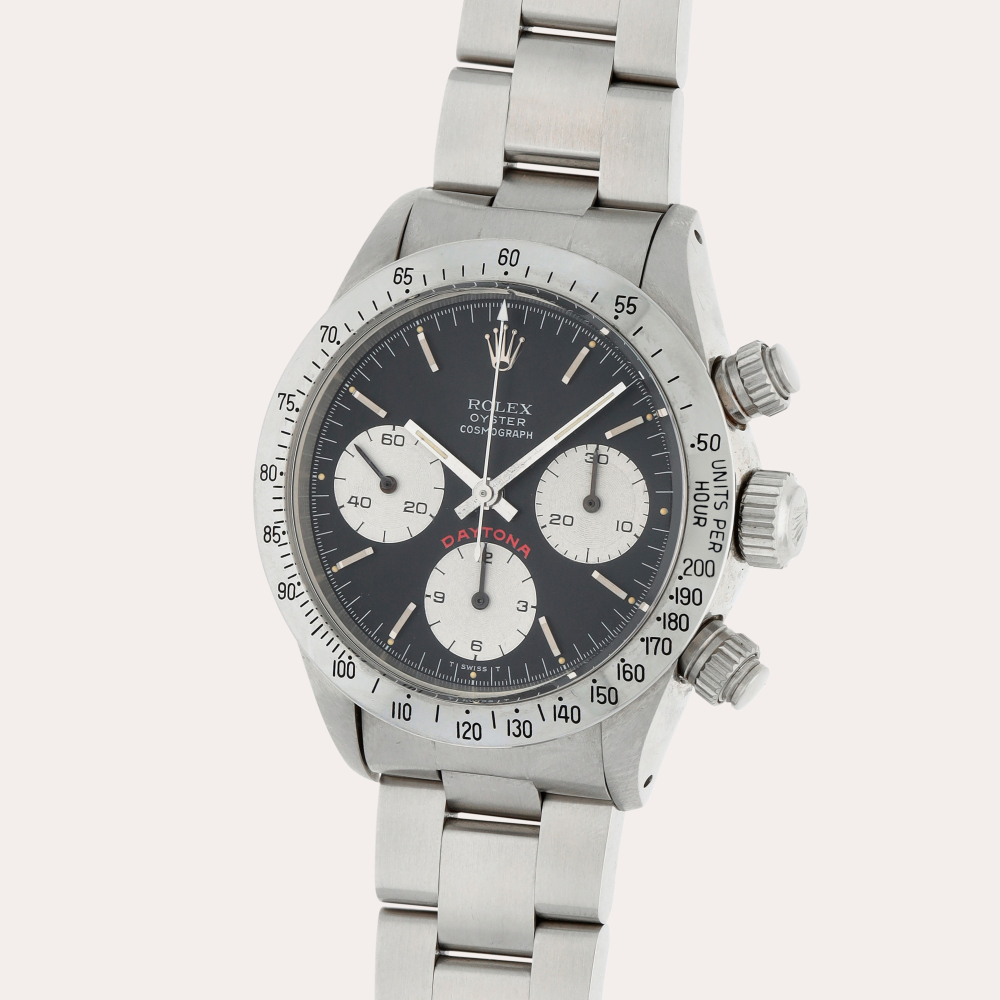Rolex Daytona ‘Big Red’, Reference 6265 | A stainless steel chronograph wristwatch with bracelet | Circa 1987