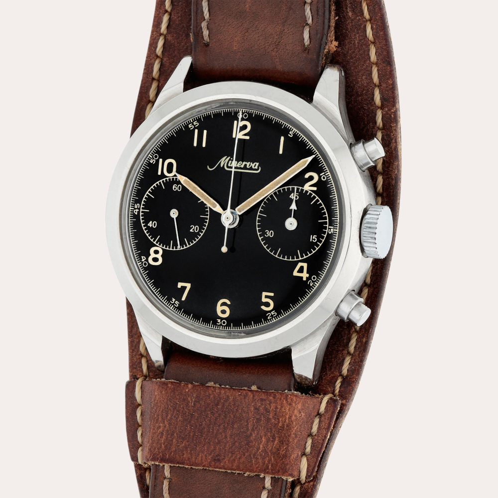 Minerva A stainless steel chronograph wristwatch | Circa 1950