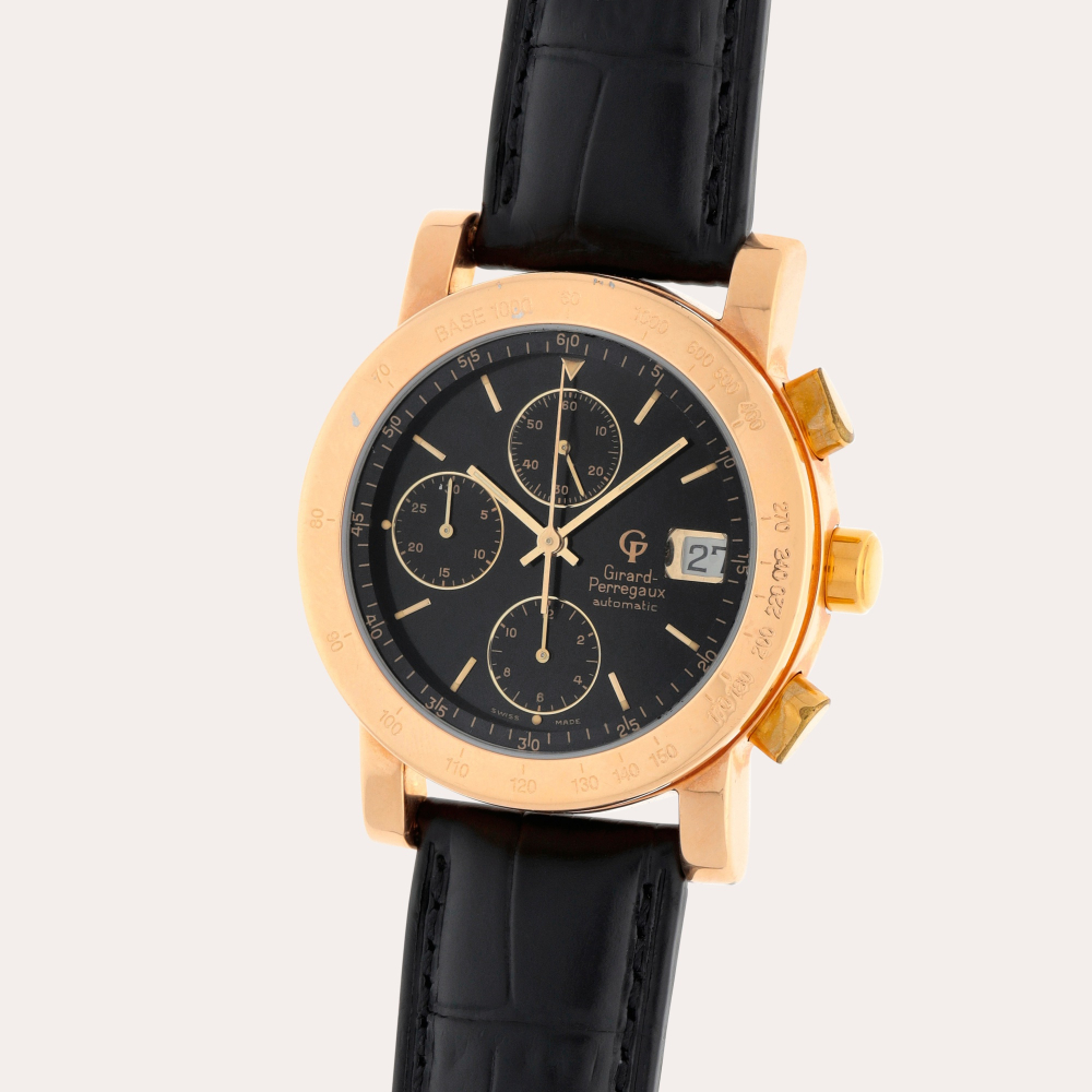 Girard-Perregaux Reference 7000 | A pink gold chronograph wristwatch with date | Circa 1995