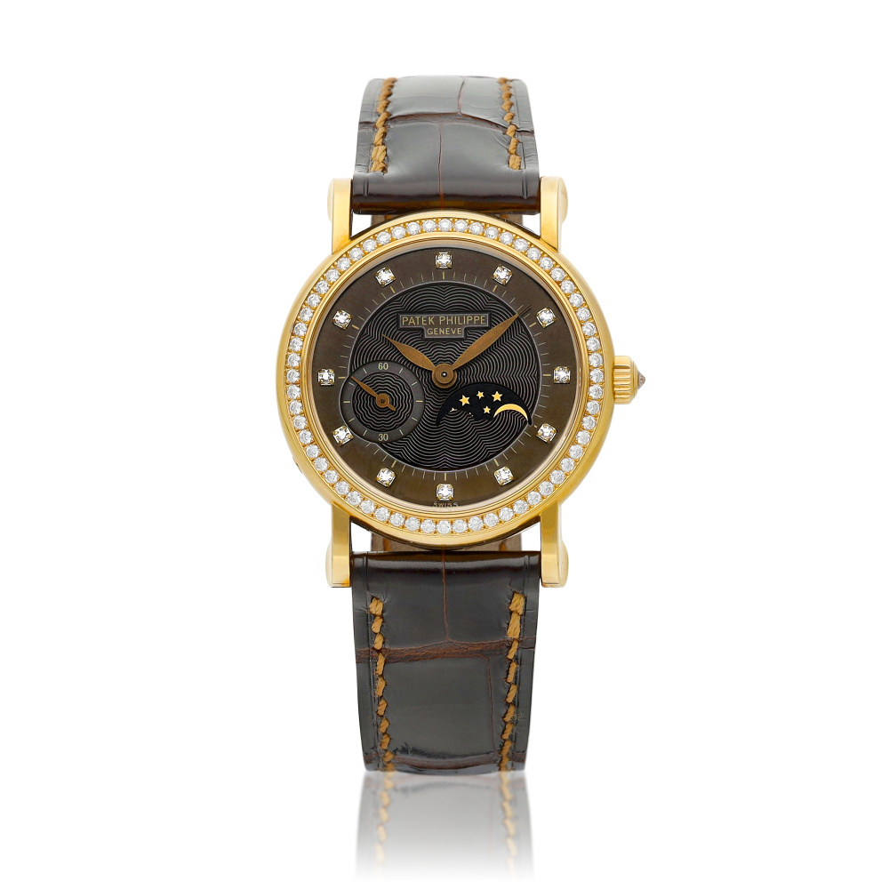 Reference 4858  A yellow gold and diamondset wristwatch with moon phases Circa 2003    4858  2003