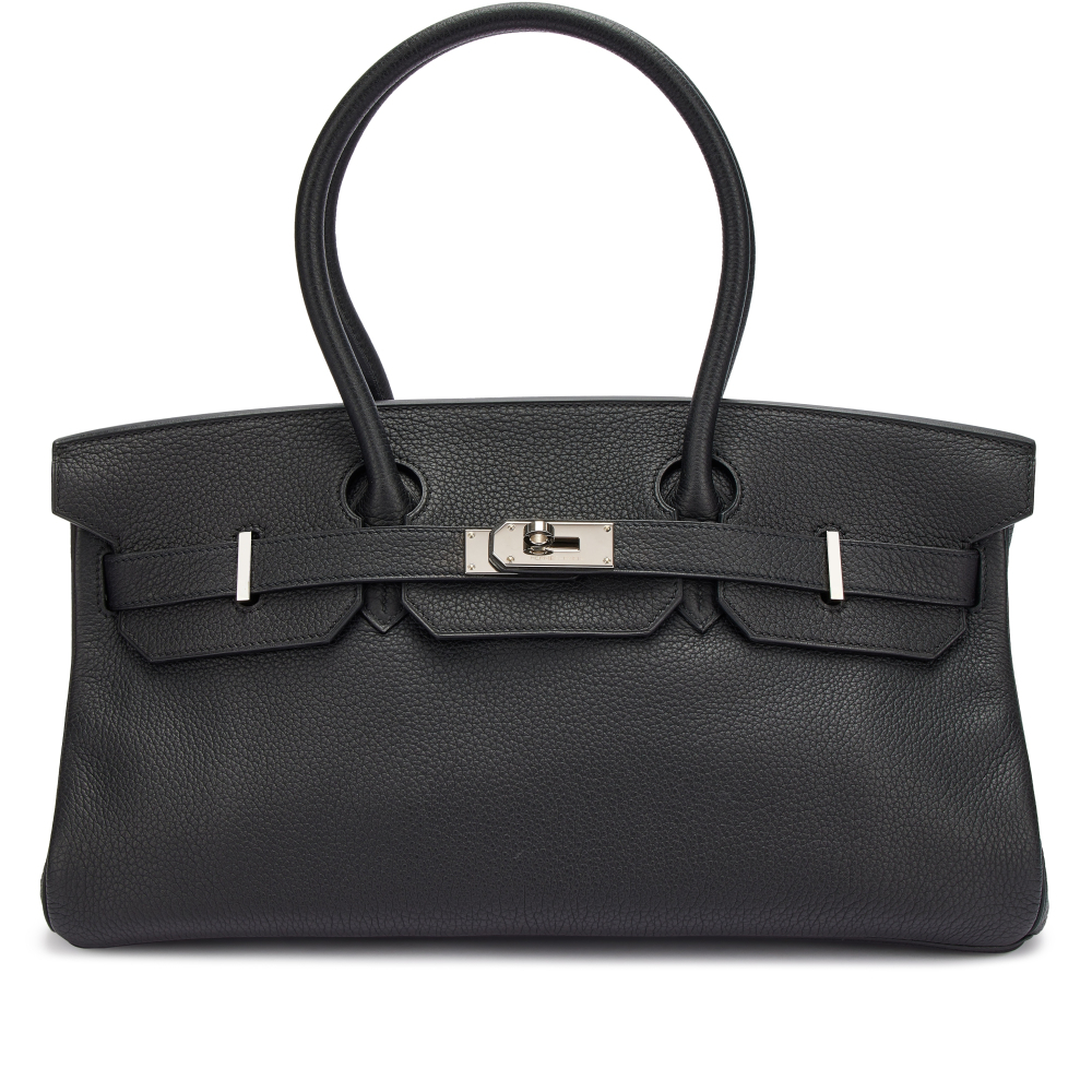 Black Clemence JPG Shoulder Birkin 42 Palladium Hardware, 2009