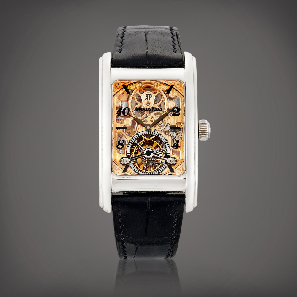 Edward Piguet Reference 25947PTOOD002CR01  A platinum skeletonised tourbillon wristwatch Circa 2004    Edward Piguet 25947PTOOD002CR01  2004