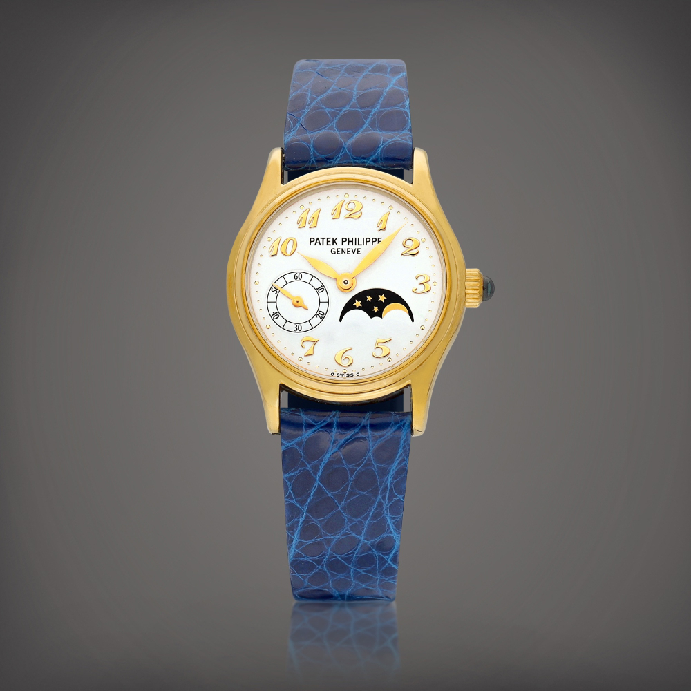 Reference 4856  A yellow gold wristwatch with moon phases Circa 2003    4856  2003