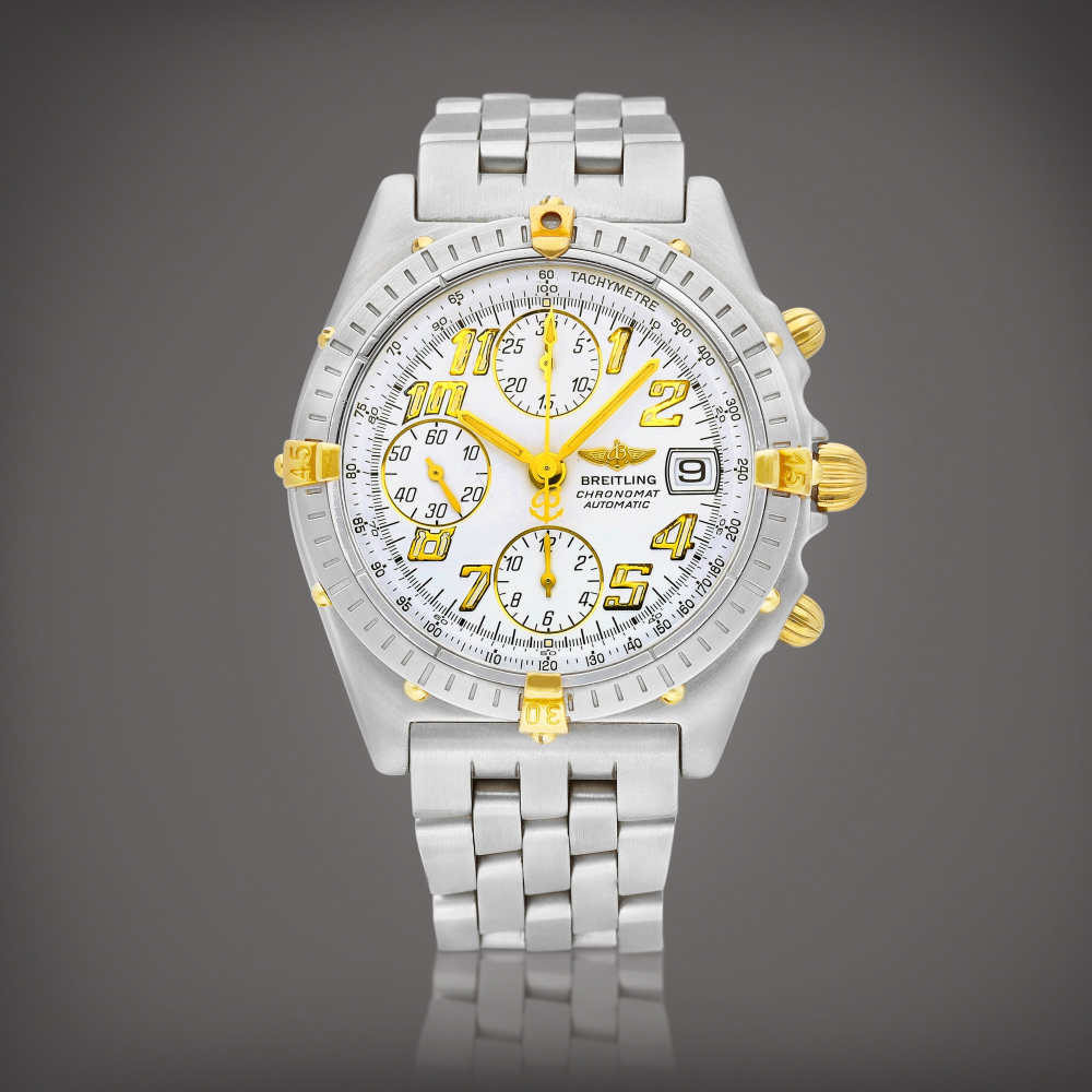 Chronomat Reference B13050  A yellow gold and stainless steel chronograph wristwatch with date and bracelet Circa 2005    Chronomat B13050  2005