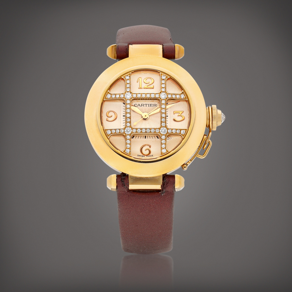 Pasha Reference 2620  A pink gold and diamondset wristwatch with date Circa 2003    Pasha 2620  2003