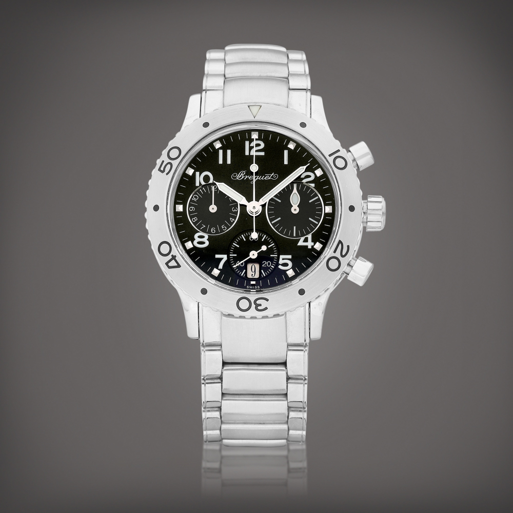 Type XX Transatlantique Reference 4820  A stainless steel chronograph wristwatch with date and bracelet Circa 2003    Type XX Transatlantique 4820  2003