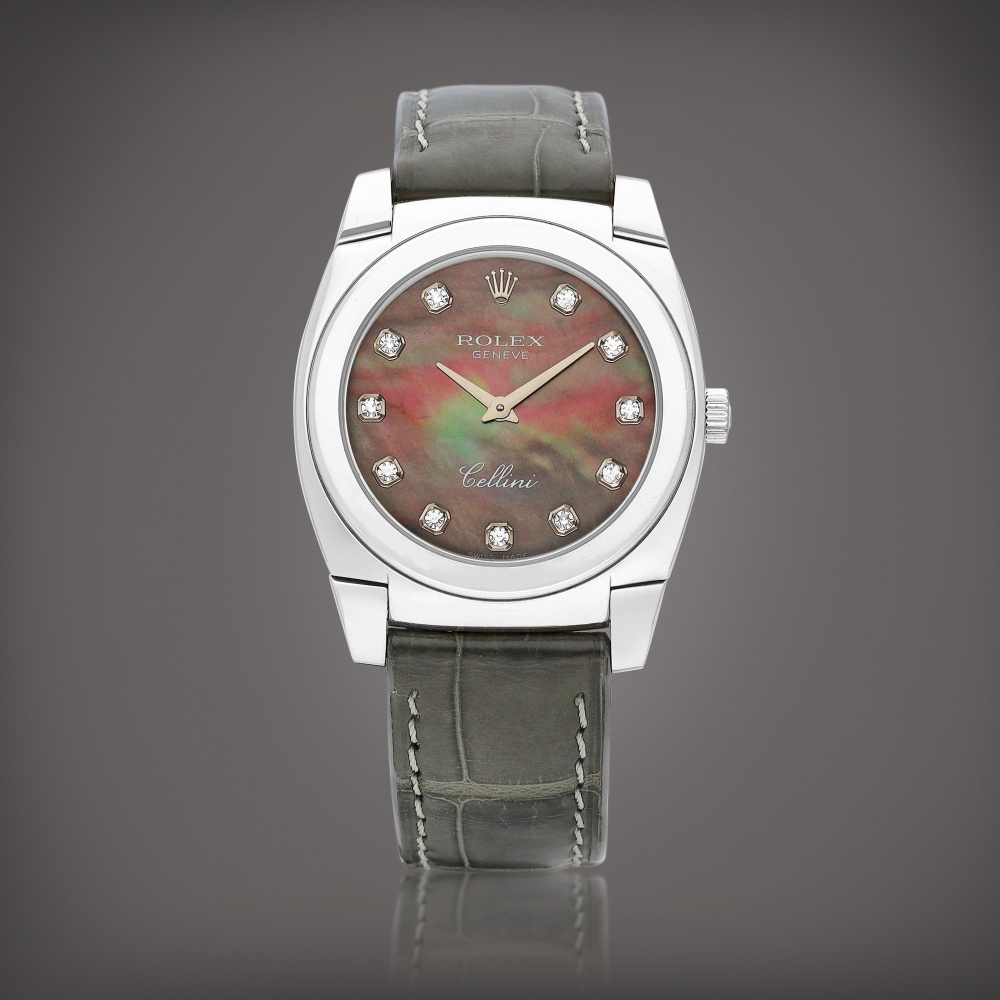 Cellini Reference 5320  A white gold and diamondset wristwatch with motherofpearl dial Circa 1999    Cellini 5320  1999