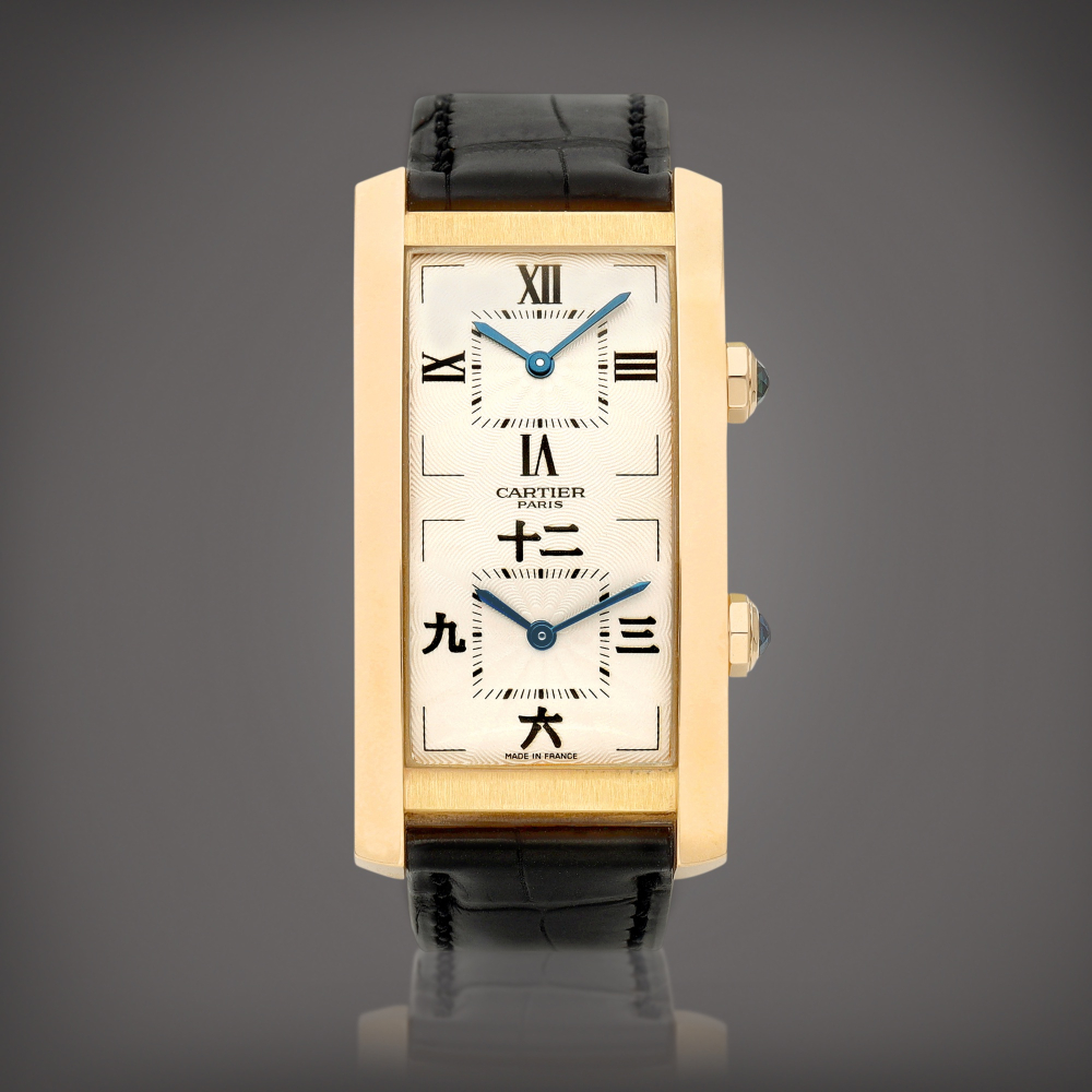 Tank Cintre CPCP Reference 2768  A limited edition pink gold dual time zone wristwatch Circa 2006    TANK CINTRE CPCP 2768  2006