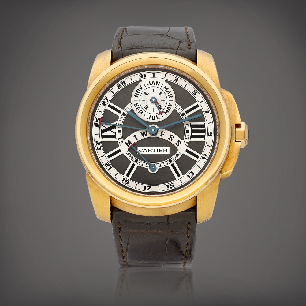 Calibre de Cartier Perpetual Calendar Reference W7100029  A pink gold perpetual calendar wristwatch Circa 2013    Calibre de Cartier Perpetual Calendar W7100029  2013