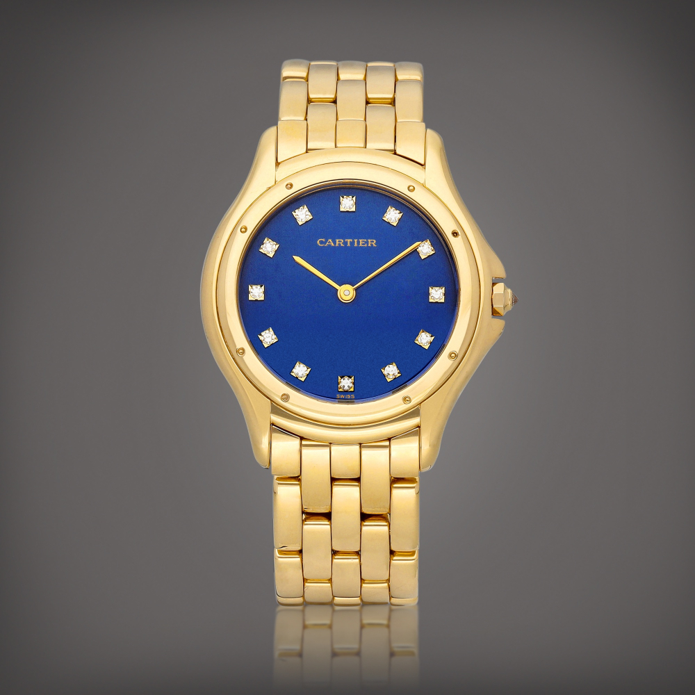 Cougar Reference 887905  A yellow gold and diamondset wristwatch with bracelet Circa 1995   Cougar 887905  1995