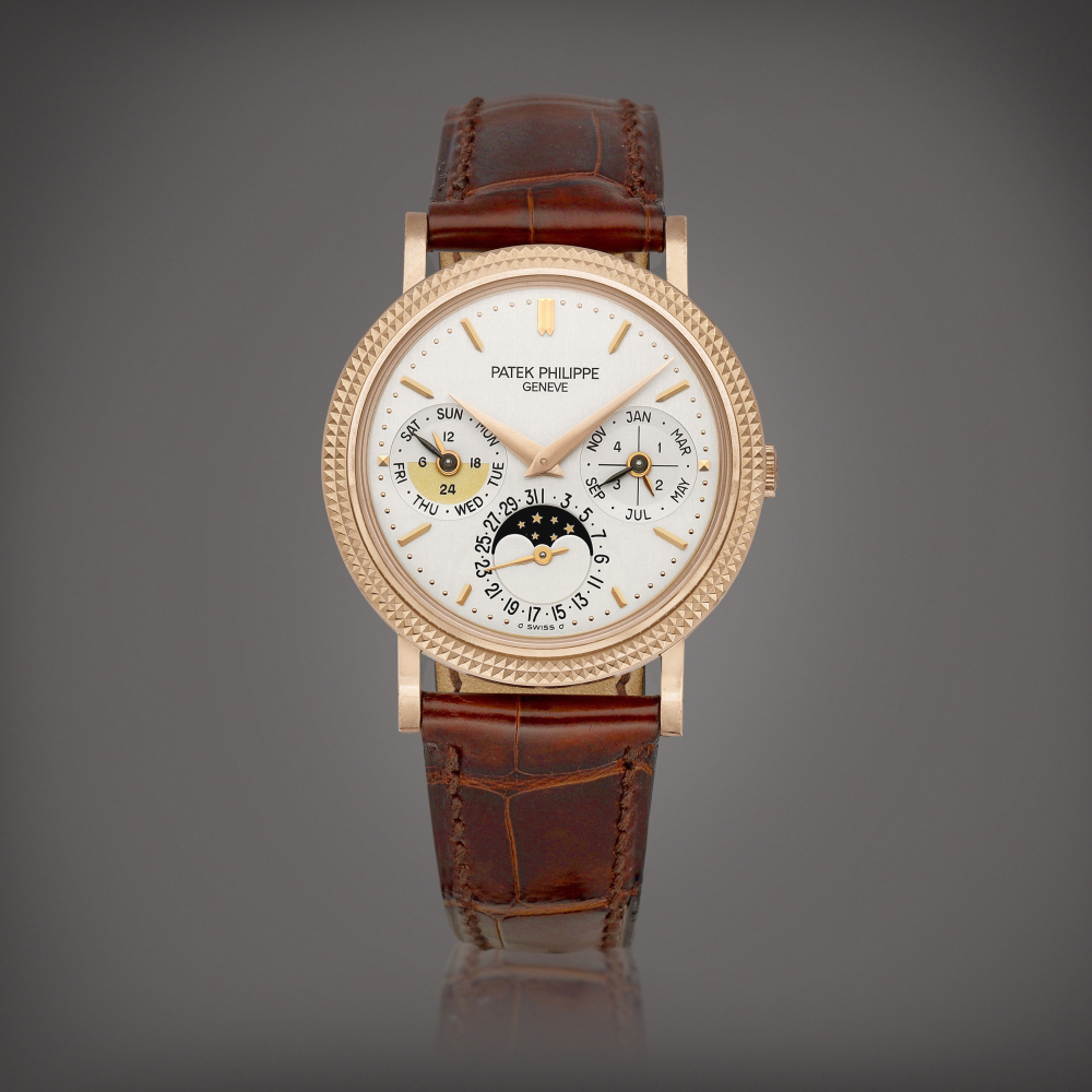 PROPERTY OF A COLLECTOR  Patek Philippe  Reference 5039 A pink gold perpetual calendar wristwatch with moon phases, 24 hours and leap year indication, Circa 2003 