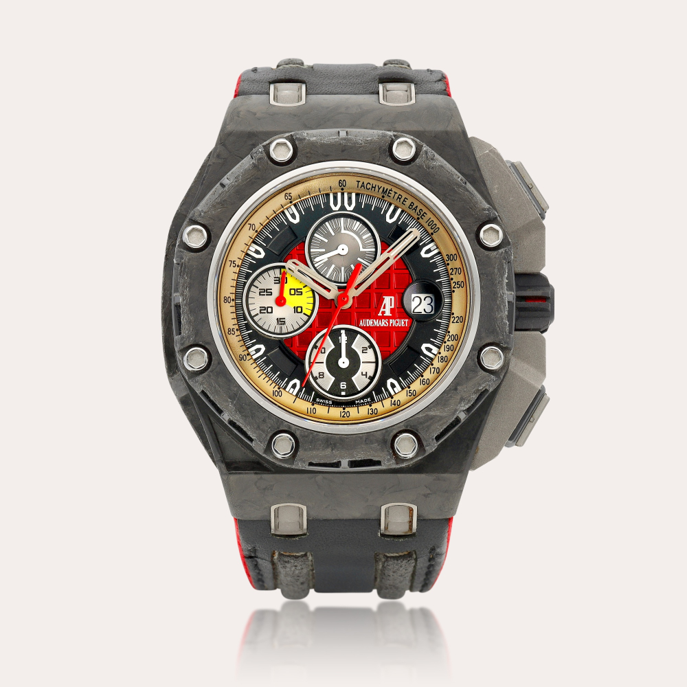 Audemars Piguet Royal Oak Offshore 'Grand Prix', Reference 26290IO.OO.A001VE.01 | A limited edition ceramic, forged carbon and titanium chronograph wristwatch with date, Circa 2010 | 愛彼 | 皇家橡樹離岸型系列'Grand Prix' 型號26290IO.OO.A001VE