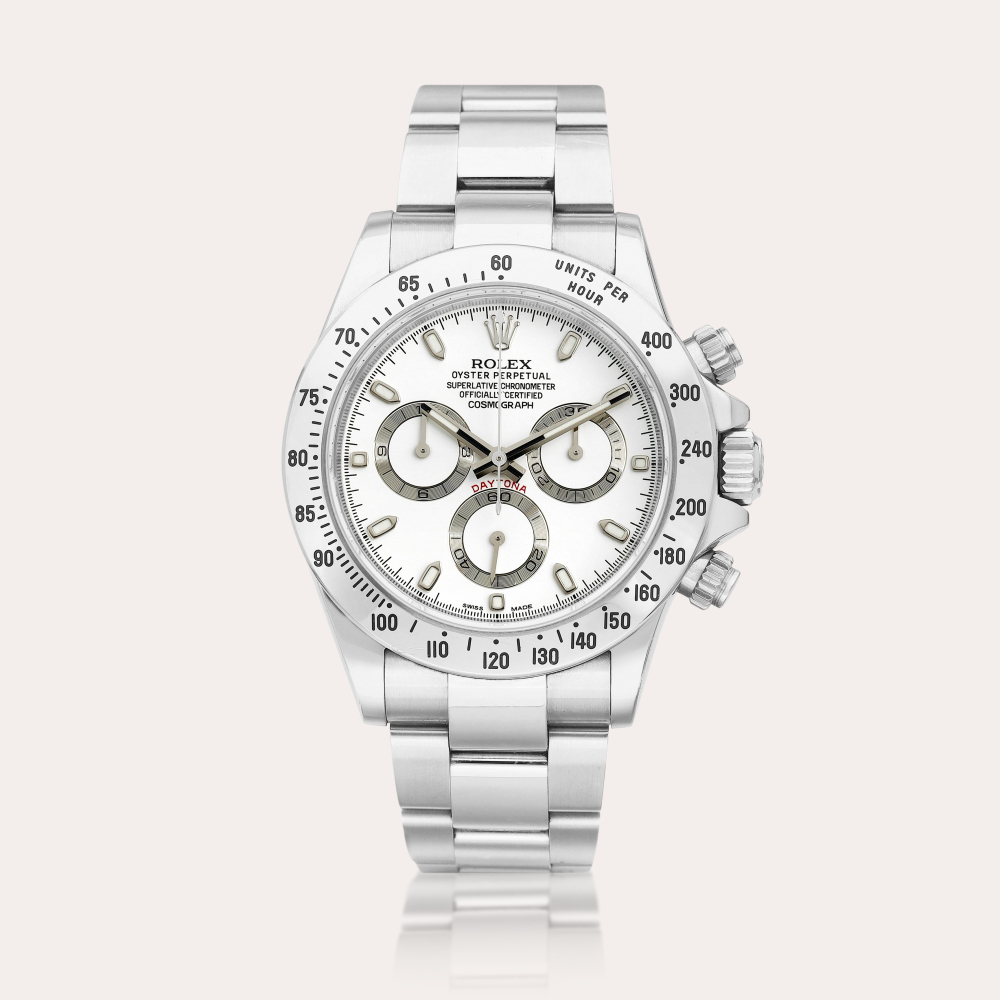 Rolex Cosmograph Daytona, Reference 116520 | A stainless steel chronograph wristwatch with bracelet, Circa 2014 | 勞力士 | Cosmograph Daytona 型號116520 | 精鋼計時鏈帶腕錶，約2014年製