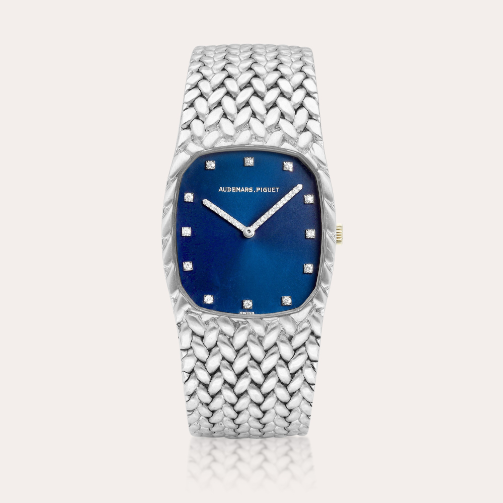 Audemars Piguet Cobra | A white gold and diamond-set bracelet watch, Circa 1980 | 愛彼 | Cobra | 白金鑲鑽石鏈帶腕錶，約1980年製