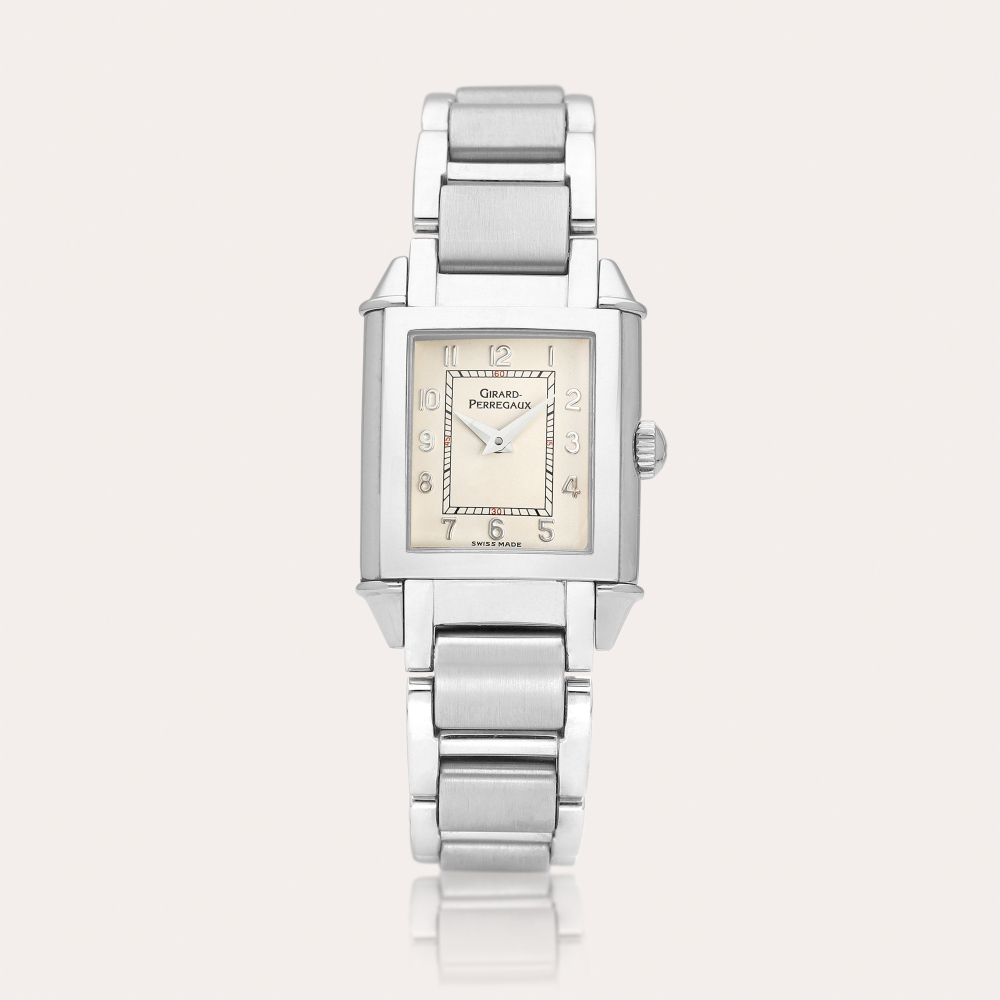 Girard-Perregaux Vintage 1945, Reference 25870 | A stainless steel wristwatch with bracelet, Circa 1995 | 芝柏 | Vintage 1945 型號25870 | 精鋼鏈帶腕錶，約1995年製