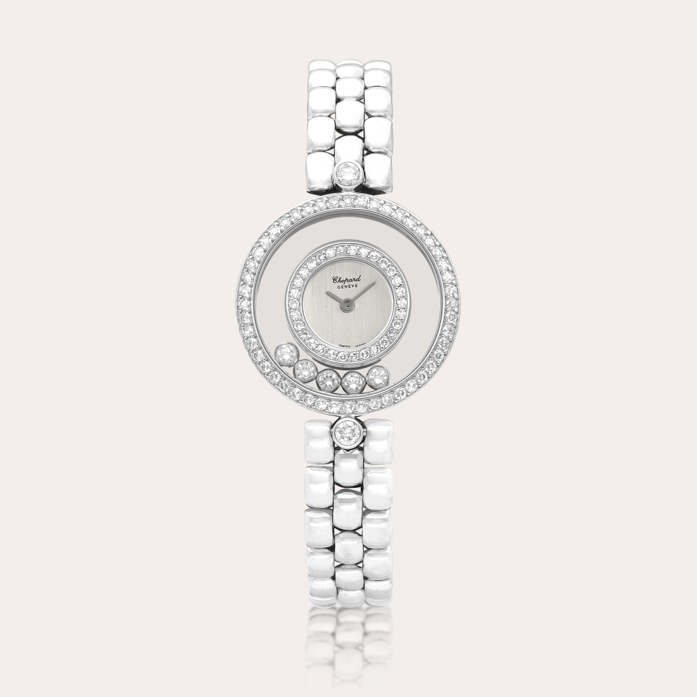 Chopard Happy Diamonds, Reference 4097 | A white gold and diamond-set bracelet watch, Circa 2000 | 蕭邦 | Happy Diamonds 型號4097 | 白金鑲鑽石鏈帶腕錶，約2000年製