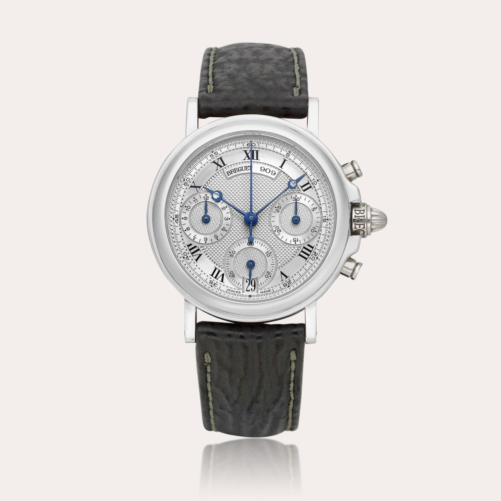 Breguet Horloger De La Marine | A white gold chronograph wristwatch with date, Circa 2000 | 寶璣 | Horloger De La Marine | 白金計時腕錶，備日期顯示，約2000年製