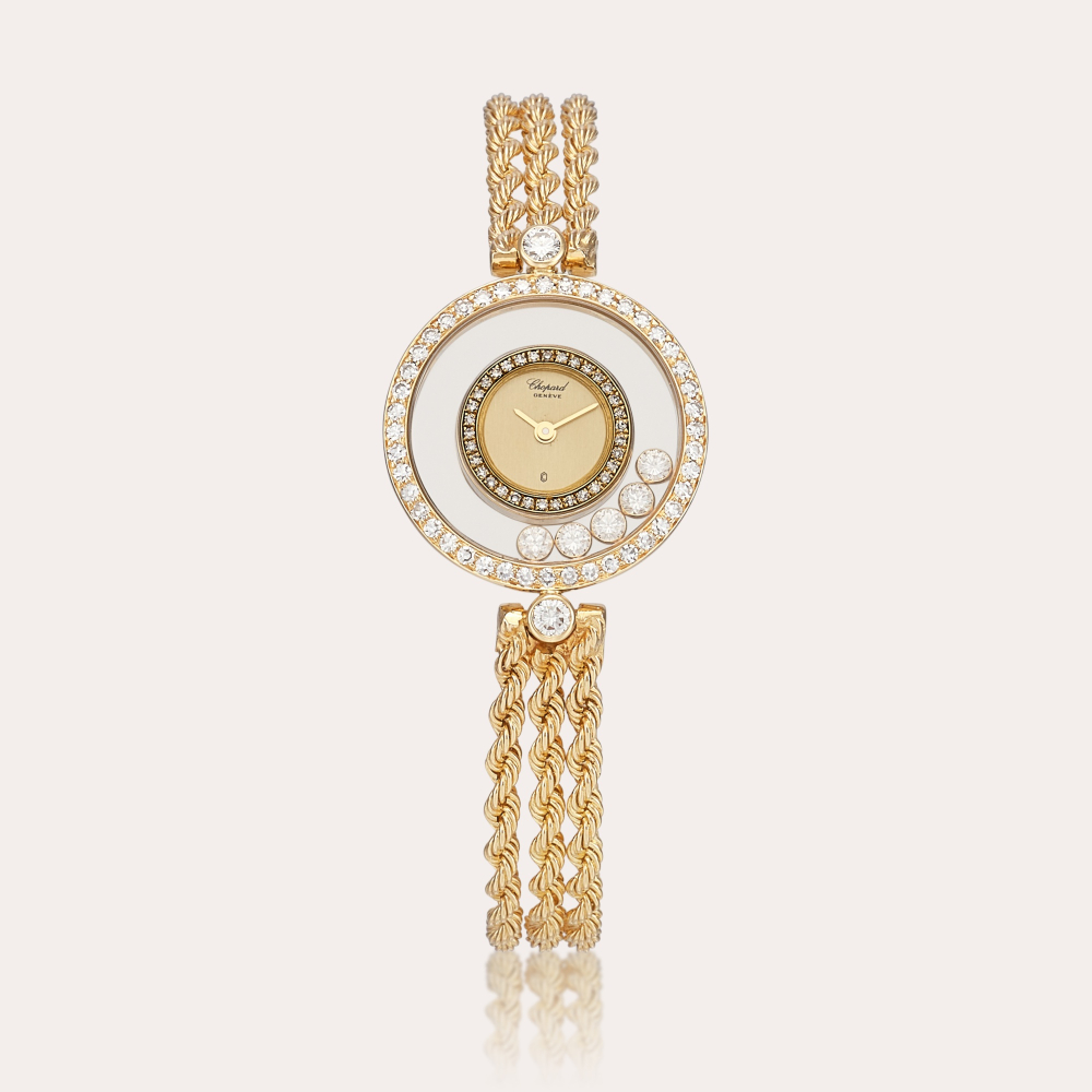 Chopard Happy Diamonds, Reference G 4524 | A yellow gold and diamond-set bracelet watch, Circa 2000 | 蕭邦 | Happy Diamonds 號型G 4524 | 黃金鑲鑽石鏈帶腕錶，約2000年製
