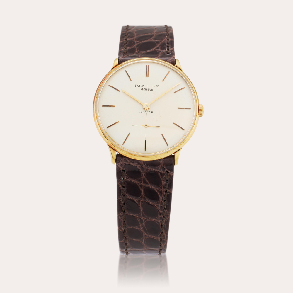 Patek Philippe Calatrava, Reference 2573 | A yellow gold wristwatch, Retailed by Beyer, Made in 1957 | 百達翡麗 | Calatrava 型號2573 | 黃金腕錶，由 Beyer 發行，1957年製