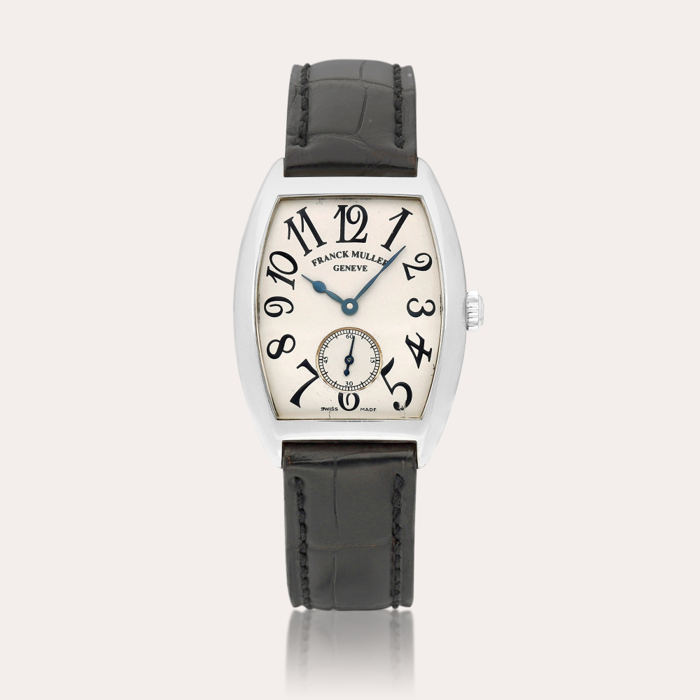 Franck Muller Reference 7500 S6 MM | A white gold wristwatch, Circa 1993 | 型號7500 S6 MM | 白金腕錶， 約1993年製