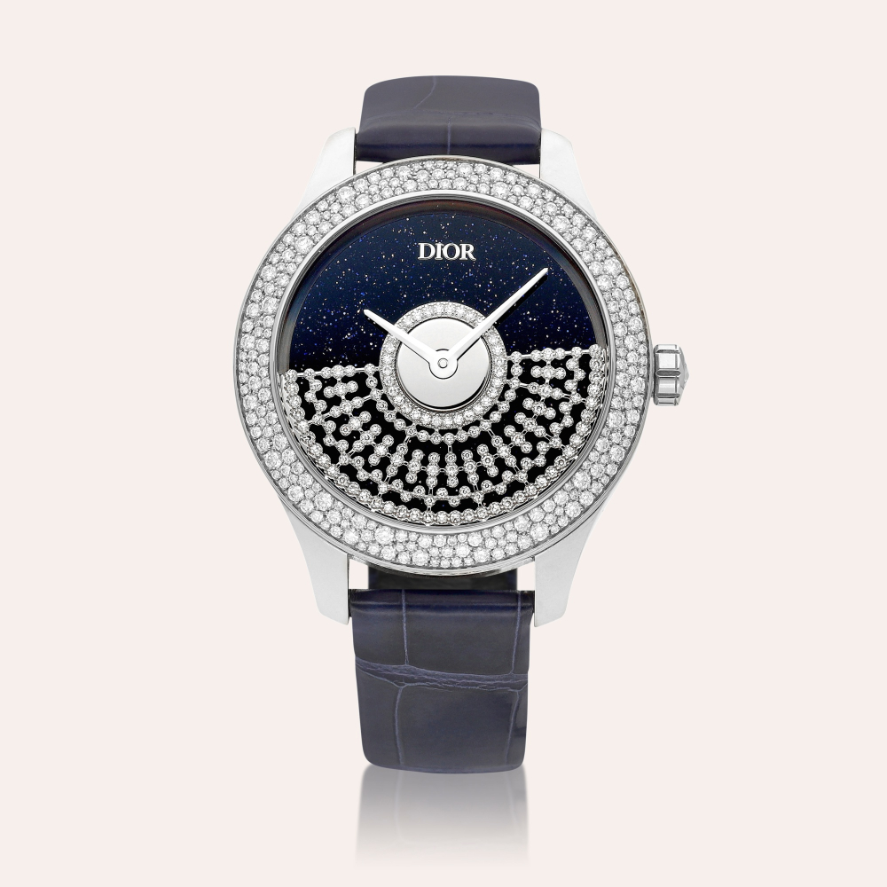 Dior Grand Bal, Reference CD173B6X1268 | A white gold and diamond-set wristwatch with aventurine dial and oscillating weight, Circa 2023 | Grand Bal 型號CD173B6X1268 | 白金鑲鑽石腕錶，備砂金石錶盤及擺陀，約2023年製