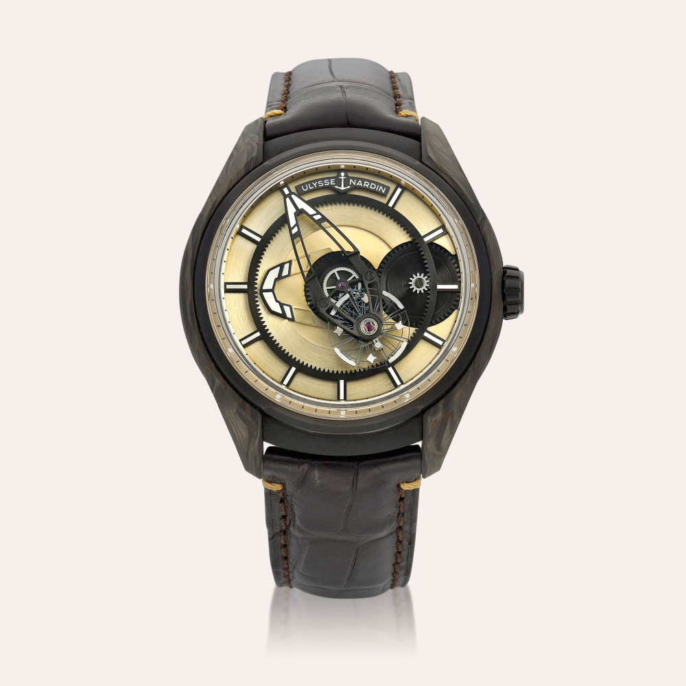 Ulysse Nardin Freak X, Reference 2303-270 | A limited edition carbonium gold flying carrousel wristwatch, Made for The Hour Glass, Circa 2019 | 雅典 | Freak X 型號2303-270 | 限量版碳金飛行卡羅素腕錶，為 The Hour 