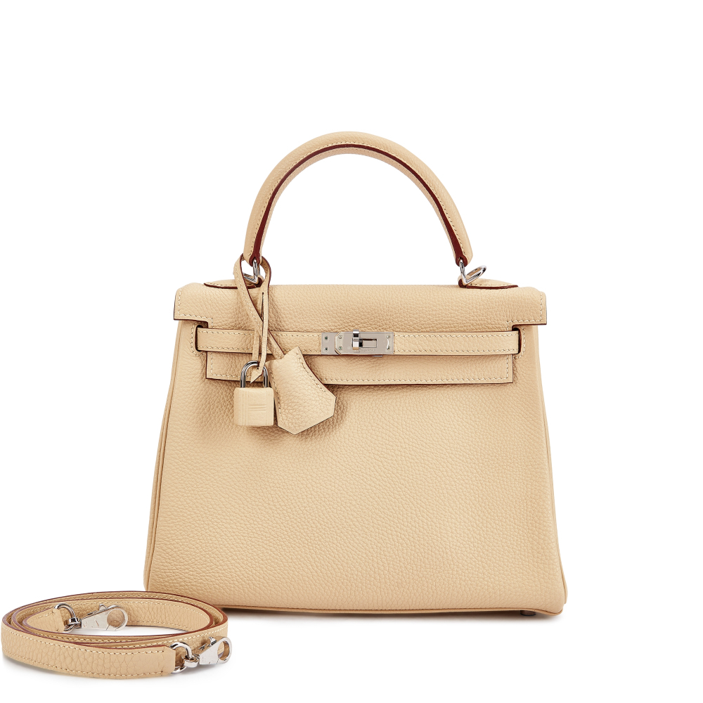 Hermès Parchemin Togo Kelly 25 Retourné Palladium Hardware, 2007